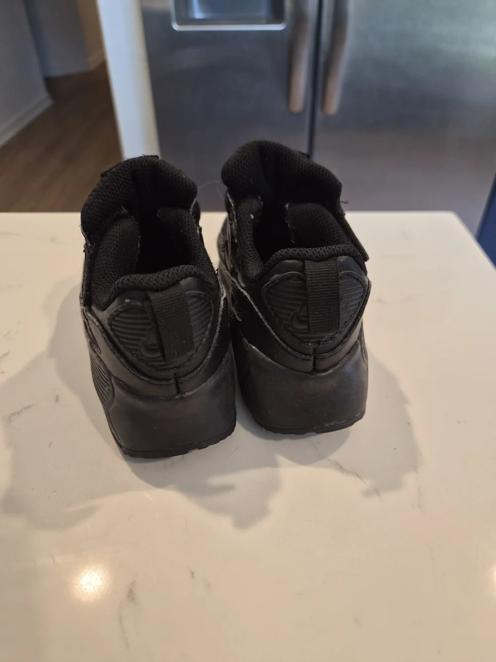 Nike Kids' Black Leather Sneakers